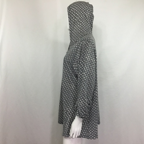 Avenue Gray/White Polka Dot Hoodie - Picture 5 of 11